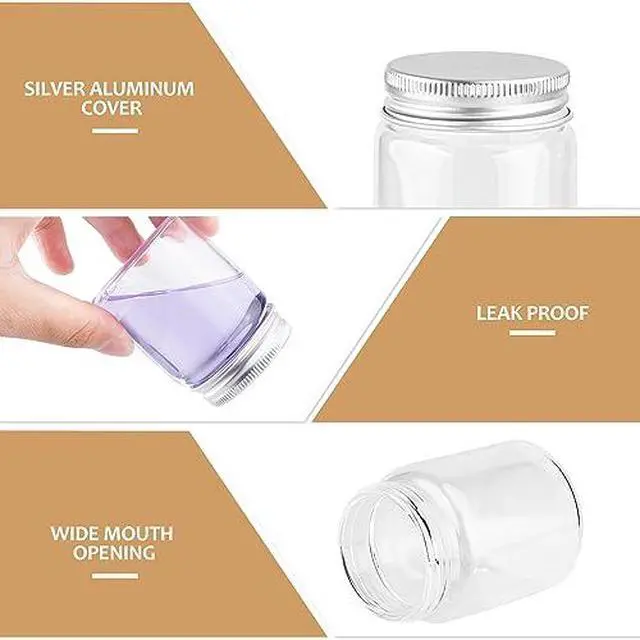 Alt view image 2 of 7 - 12 Pack 2Ounces Glass Jars with Lids,Clear Mini Mason Jars Glass Jars with Aluminum Airtight Lids Round Canning Storage Jars Containers for Essential Oils,Cream,Powders,Ointments,Herbs,Art Craft