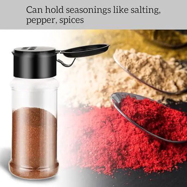 Alt view image 4 of 7 - 6 Pcs Plastic Spice Jars with Shaker Lids, 3 oz Seasoning Containers, Round Empty Spice Bottles Storage Clear Seasoning Bottles Storage Spice, Peppers, Salt for Spice Rack, Drawer, Cabinet