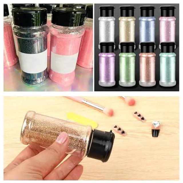 Alt view image 6 of 7 - 6 Pcs Plastic Spice Jars with Shaker Lids, 3 oz Seasoning Containers, Round Empty Spice Bottles Storage Clear Seasoning Bottles Storage Spice, Peppers, Salt for Spice Rack, Drawer, Cabinet