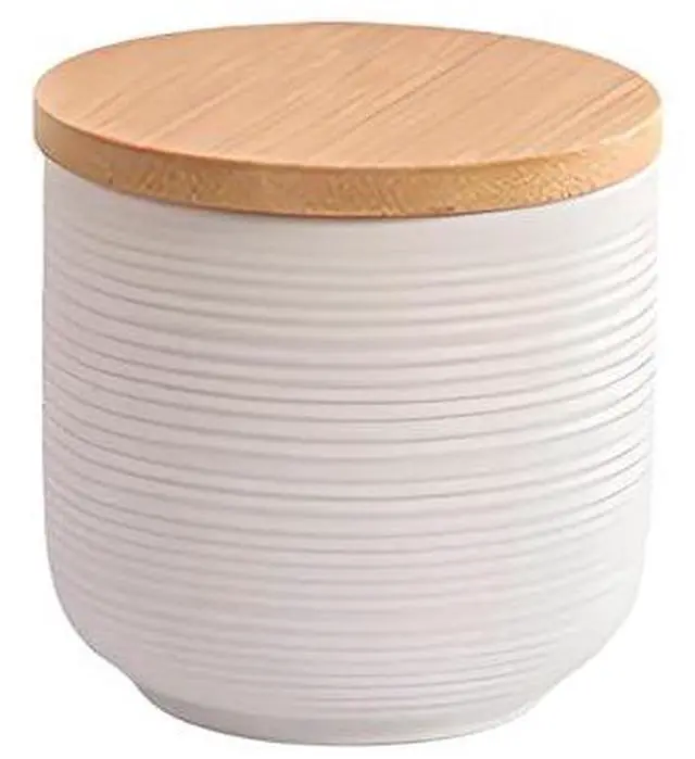 Main image of 260ml/8.8oz Ceramic Food Storage Containers with Lids | White Kitchen Storage Containers, Food Storage Jar for Flour, Coffee Bean, Sugar, Tea, Spices and More, Home Decor