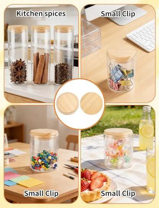 Alt view image 6 of 7 - 12 Pcs Yogurt Jar Lids Compatible with 5Oz Oui Yogurt Jars with Silicone Sealing Rings,Bottle Label,for Kitchen Food Storage (Jar not Included)