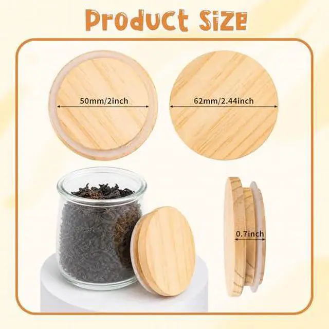 Alt view image 2 of 7 - 12 Pcs Yogurt Jar Lids Compatible with 5Oz Oui Yogurt Jars with Silicone Sealing Rings,Bottle Label,for Kitchen Food Storage (Jar not Included)