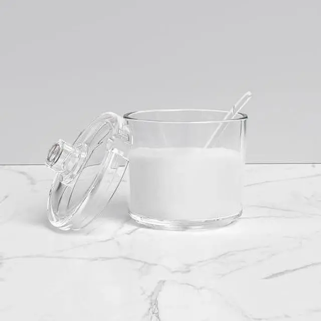 Alt view image 6 of 7 - Sugar Container with Lid and Spoon,Sugar Bowl Acrylic Jar for Coffee Bar Accessories Coffee Canister Kitchen Decor (Small)