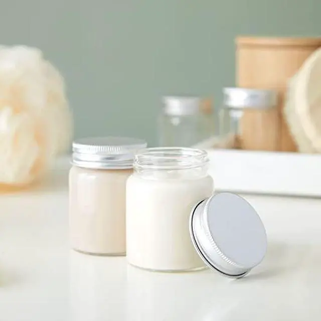 Alt view image 2 of 6 - Mini Glass Spice Jars with Lids - 1.7 oz, Clear Art Deco, 5-Pack - Glass Craft Jars with Lids for Spices, Jams & Crafts