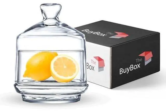 Main image of Multipurpose Glass Mini Container with Lid, Avocado, Onion, Tomato, Lemon Keeper/Saver/Holder - Pepper and Salt Cellar with Lid, Home, Kitchen&Bathroom Organizer (1 PCS)