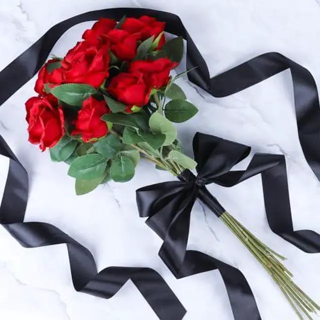 Alt view image 3 of 7 - 100 Yards Ribbon,1-1/2 Inch Black Satin Ribbon,Single Face Satin Ribbons