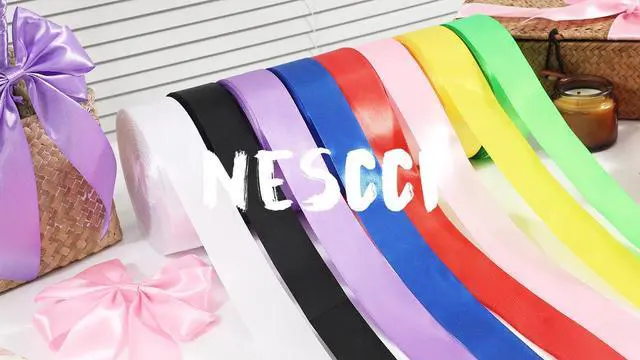 Alt view image 7 of 7 - 100 Yards Ribbon,1-1/2 Inch Black Satin Ribbon,Single Face Satin Ribbons