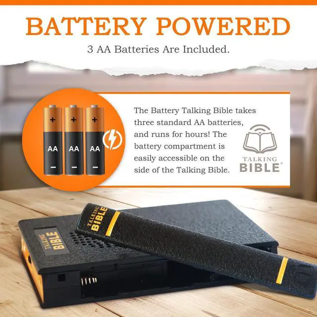 Alt view image 6 of 7 - Electronic Holy Bible Audio Player in English for Seniors, Kids and The Blind, Black (Mandarin (Chinese)-Battery)
