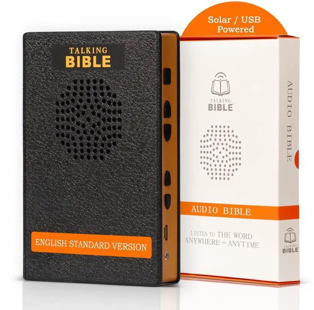Main image of Electronic Holy Bible Audio Player in English for Seniors, Kids and The Blind, Black (ESV-Rechargeable)