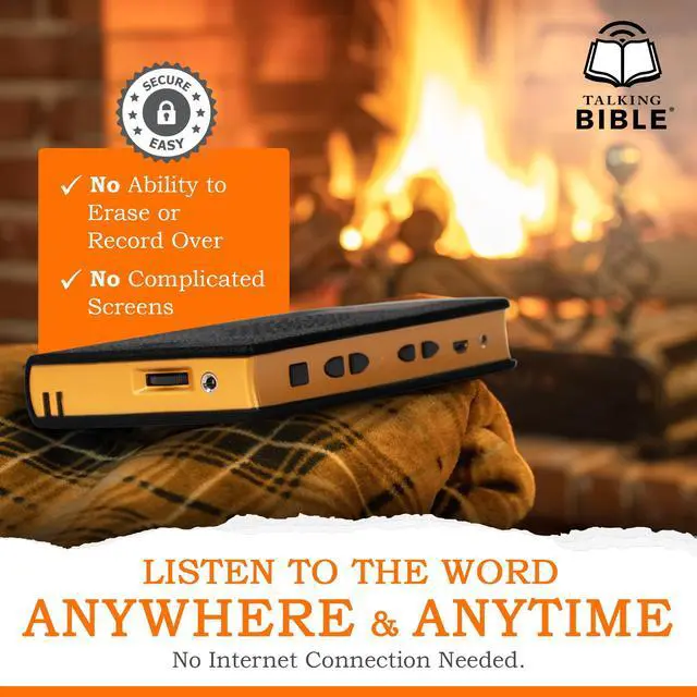 Alt view image 3 of 7 - Electronic Holy Bible Audio Player in English for Seniors, Kids and The Blind, Black (ESV-Rechargeable)