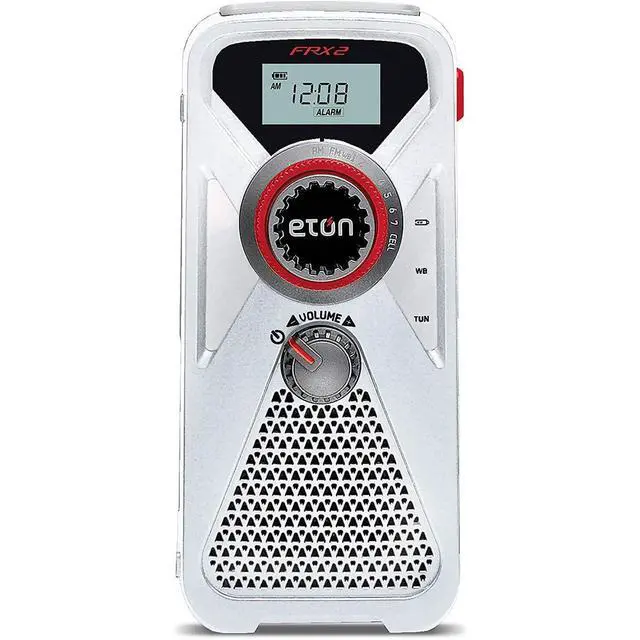Alt view image 5 of 5 - American Red Cross FRX2 Hand Turbine AM/FM/NOAA Weather Radio with USB Smartphone Charger and LED Flashlight | weather-radios