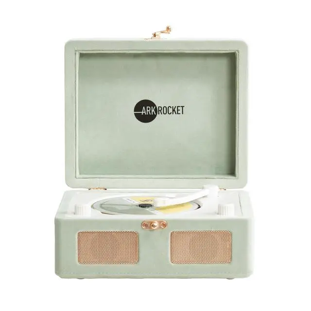 Alt view image 3 of 7 - Ginny Portable CD Player & Bluetooth Speaker - Retro Rechargeable Mini CD Player with FM Radio USB AUX-in & Headphone Jack Compact Personal Music Player for Home Kids Gift (Mint Velvet)