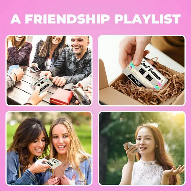 Alt view image 3 of 7 - Customizable Cassette Tapes Personalize with Your Name, Record Your Voice, and Create Unique Gifts! Perfect for Keepsakes, Music, or Special Occasions (Friendship & Just Because Edition)