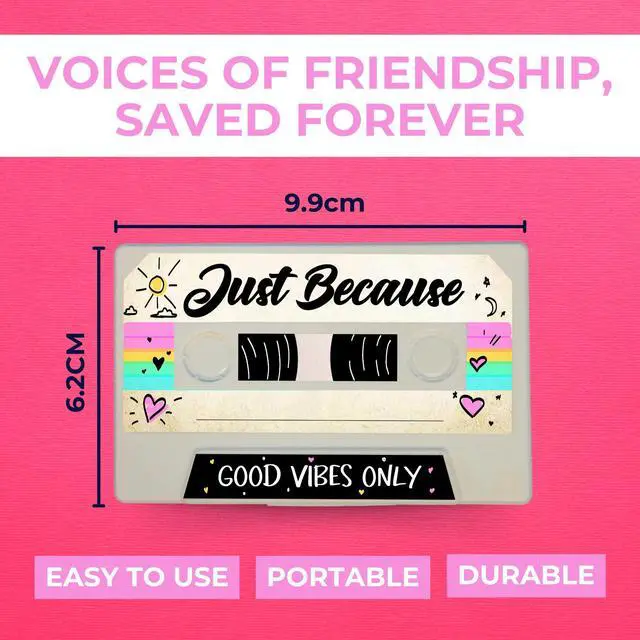 Alt view image 7 of 7 - Customizable Cassette Tapes Personalize with Your Name, Record Your Voice, and Create Unique Gifts! Perfect for Keepsakes, Music, or Special Occasions (Friendship & Just Because Edition)