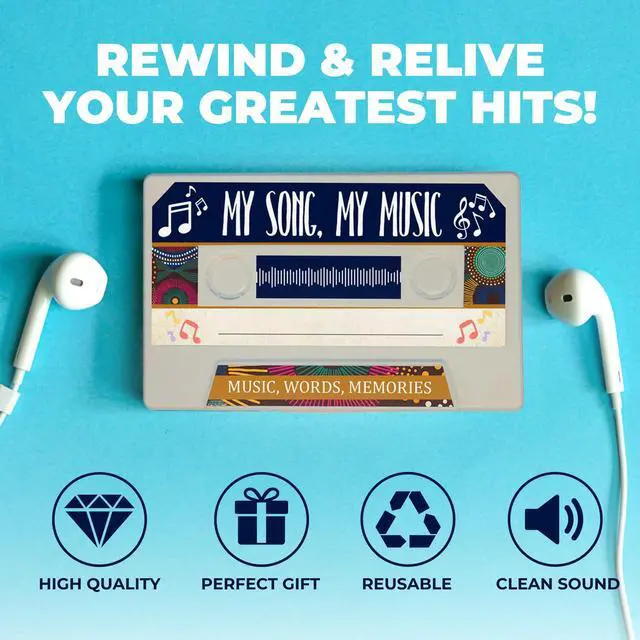 Alt view image 2 of 7 - Customizable Cassette Tapes Personalize with Your Name, Record Your Voice, and Create Unique Gifts! Perfect for Keepsakes, Music, or Special Occasions (Song & Music Edition)