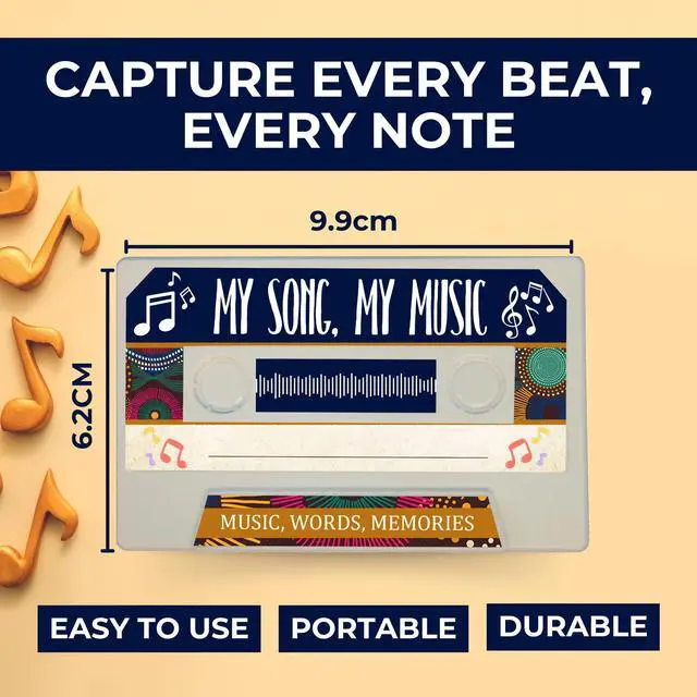 Alt view image 7 of 7 - Customizable Cassette Tapes Personalize with Your Name, Record Your Voice, and Create Unique Gifts! Perfect for Keepsakes, Music, or Special Occasions (Song & Music Edition)