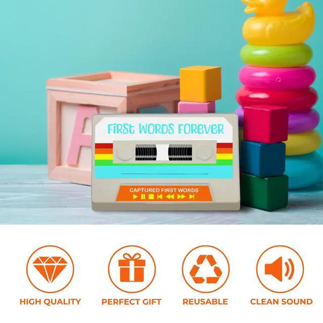Alt view image 2 of 7 - Customizable Cassette Tapes Personalize with Your Name, Record Your Voice, and Create Unique Gifts! Perfect for Keepsakes, Music, or Special Occasions (Babys First Words & Memories Edition)