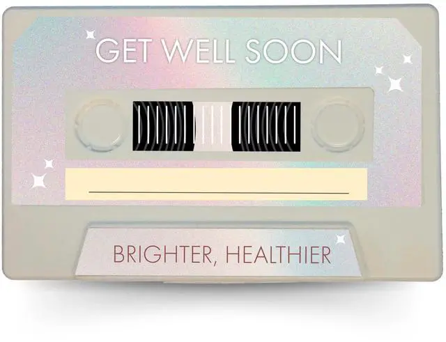 Main image of Customizable Cassette Tapes Personalize with Your Name, Record Your Voice, and Create Unique Gifts! Perfect for Keepsakes, Music, or Special Occasions (Get Well Soon Edition)