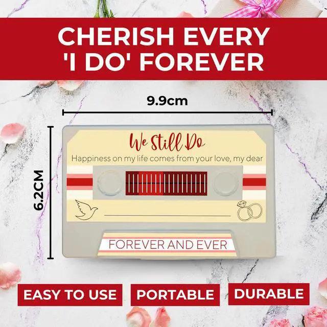 Alt view image 7 of 7 - Customizable Cassette Tapes Personalize with Your Name, Record Your Voice, and Create Unique Gifts! Perfect for Keepsakes, Music, or Special Occasions (Wedding Keepsake Edition)