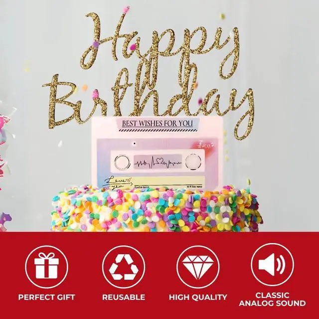 Alt view image 2 of 7 - Customizable Cassette Tapes Personalize with Your Name, Record Your Voice, and Create Unique Gifts! Perfect for Keepsakes, Music, or Special Occasions (Birthday Edition)