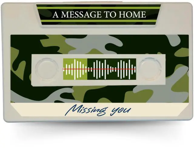 Main image of Customizable Cassette Tapes Personalize with Your Name, Record Your Voice, and Create Unique Gifts! Perfect for Keepsakes, Music, or Special Occasions (Military Deployment Edition)