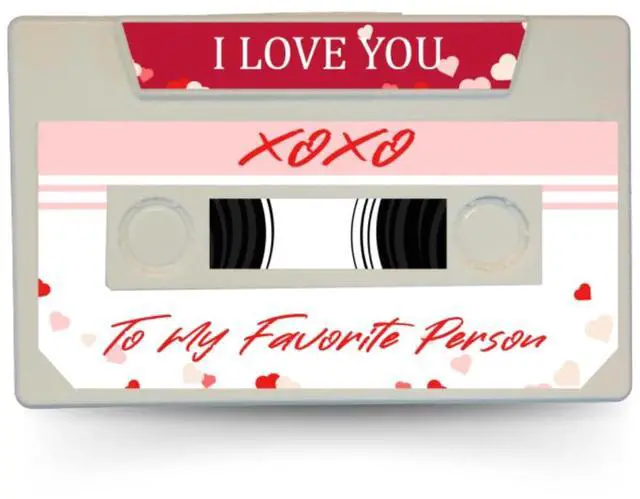 Main image of Customizable Cassette Tapes Personalize with Your Name, Record Your Voice, and Create Unique Gifts! Perfect for Keepsakes, Music, or Special Occasions (Love Notes & Anniversary Edition)