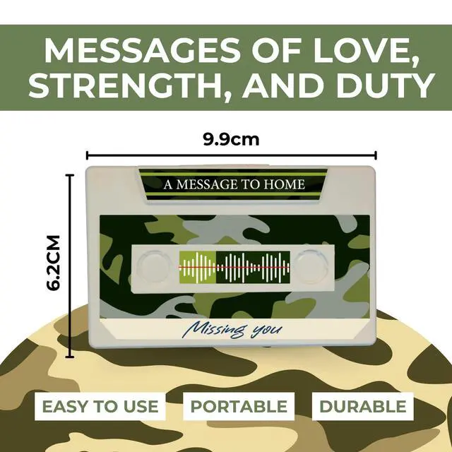 Alt view image 7 of 7 - Customizable Cassette Tapes Personalize with Your Name, Record Your Voice, and Create Unique Gifts! Perfect for Keepsakes, Music, or Special Occasions (Military Deployment Edition)