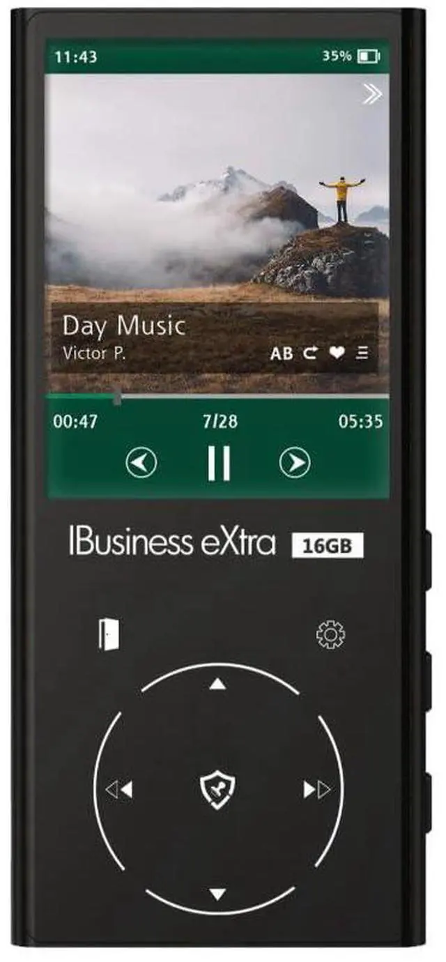 Main image of IBusiness Extra 16GB Kosher MP3 Player (Black) | Dual Micro SD Slots Full Copy Paste System, 30 Hour Battery, Dual MicroSD Slots with Full Copy and Paste, Battery Life