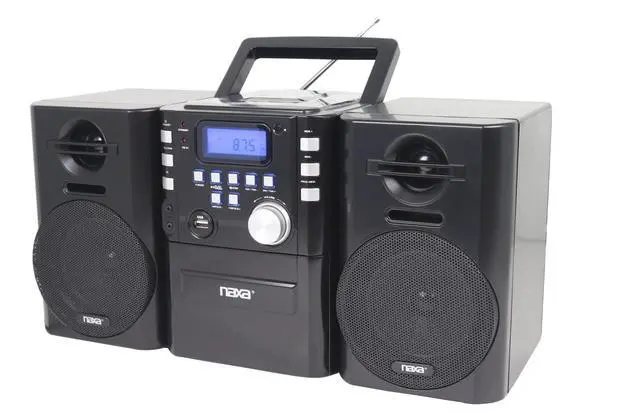 Alt view image 4 of 7 - Electronics NPB-431 Portable MP3/CD Player with PLL FM Radio, USB Input, Remote Control, and Detachable Speakers, Black