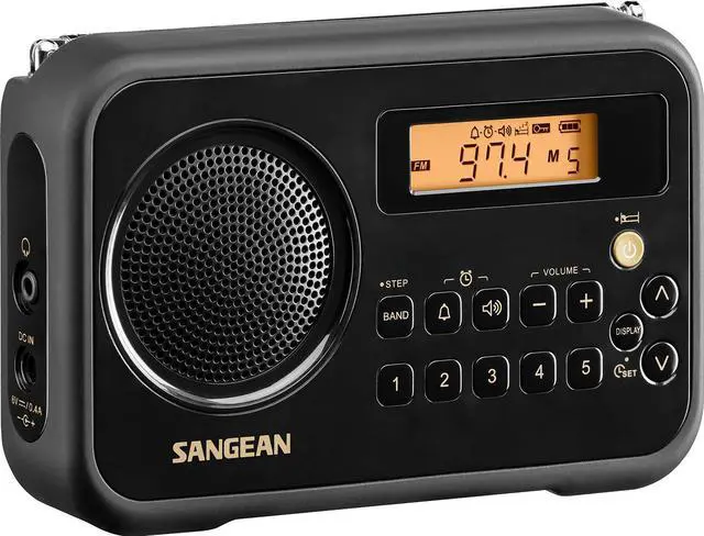 Alt view image 2 of 6 - SG-104 AM/FM Stereo Digital Tuning Portable Receiver (Black) (PR-D18BK)