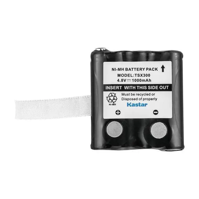 Alt view image 2 of 3 - 2-Pack 4.8V 1000mAh Ni-MH Battery Replacement for TriSquare TSX100, TSX300, TSX-BP, DoroWT86 Radios