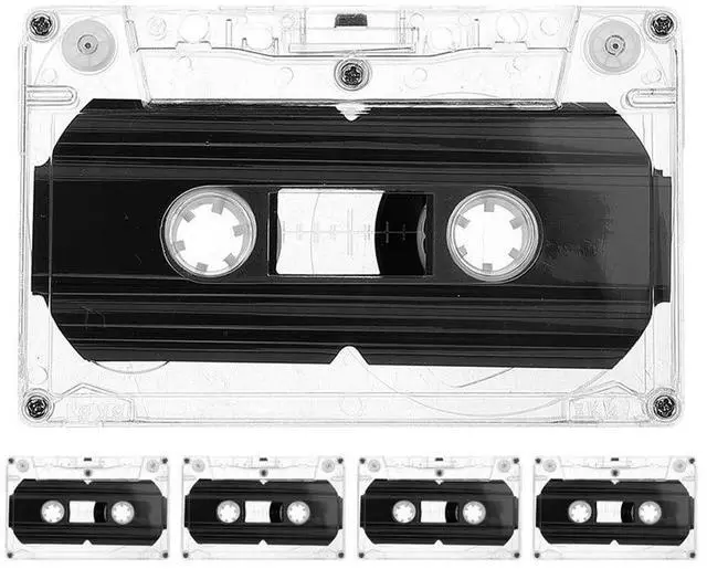 Main image of 5Pcs Blank Cassette Tapes 45 Minute Double Sided for Music Speech | Transparent Empty Recording Cassette Tapes, Vintage Audio Supplies for Home Use, DIY Creation And Personal Voice Recording