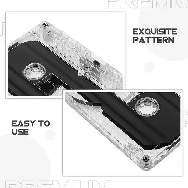 Alt view image 7 of 7 - 5Pcs Blank Cassette Tapes 45 Minute Double Sided for Music Speech | Transparent Empty Recording Cassette Tapes, Vintage Audio Supplies for Home Use, DIY Creation And Personal Voice Recording