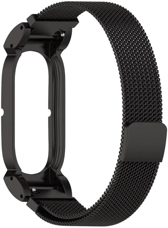 Main image of Stainless Steel Strap for Google Fitbit Air Band: Replacement Magnetic Arm Bands, Breathable Anti-Sweat Bracelet Straps, Adjustable Bracelet Correa For Screenless Fitness Tracker