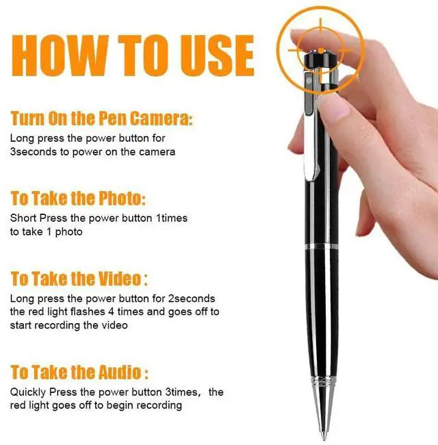Alt view image 7 of 7 - Portable Voice Recorder Pen with 32GB Card, USB Charging, No WiFi, Security Surveillance Support for Capture Important Moment