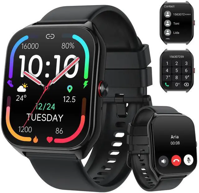 Main image of 2026 AI Smart Watch for Men Women with ChatGPT, 1000mAh Fitness Tracker | 60-Day Standby Time, 1.96" HD SmartWatch with 200+ Sport Modes/Heart Rate/Sleep Monitor, IP68 Waterproof Pedometer