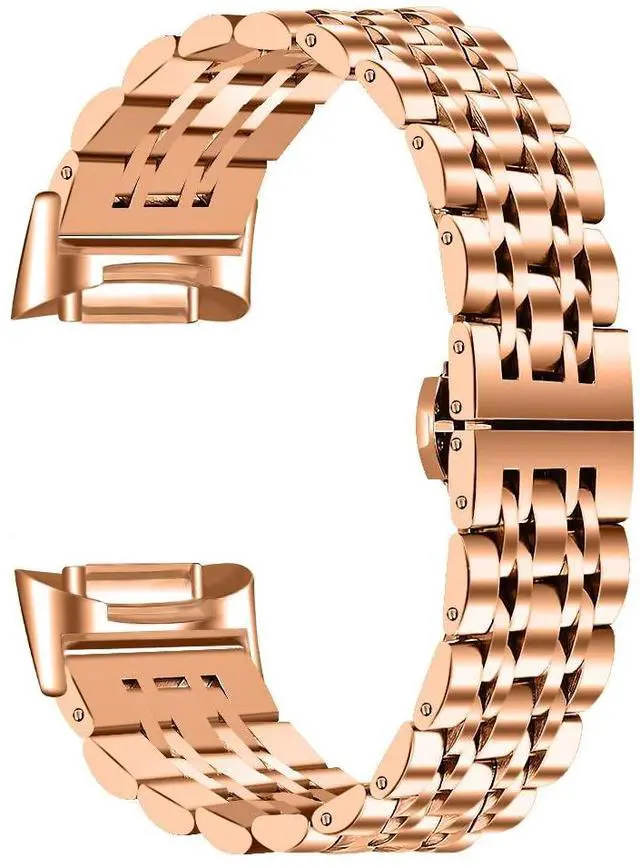 Main image of Band Compatible with Fitbit Charge 6/Charge 5 Bands Men Women Classy Fitness Wristband Smart Watch Stainless Steel Adjustable Replacement Accessory Bands Strap for Charge 6/Charge 5
