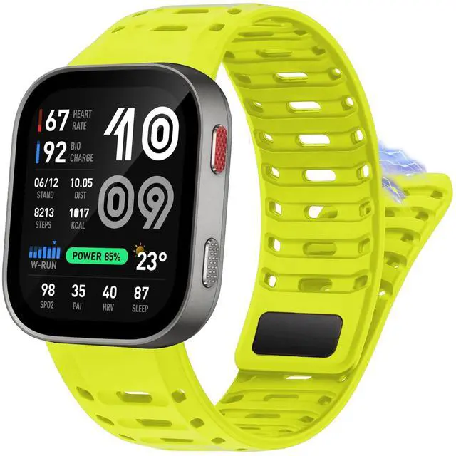 Main image of Compatible with Amazfit Bip Max Bands, New Sweat-Proof Sport Silicone, Breathable Unisex Strap Compatible with Amazfit Bip Max 50mm Smartwatch-2.07"
