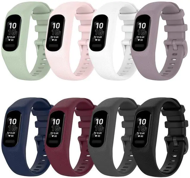 Main image of Soft Silicone Sport Band for Garmin Vivosmart 5 Wristband, Replacement Strap for Garmin Vivosmart 5/Vivosmart5 Health Tracker Accessories Band with Caese Cover