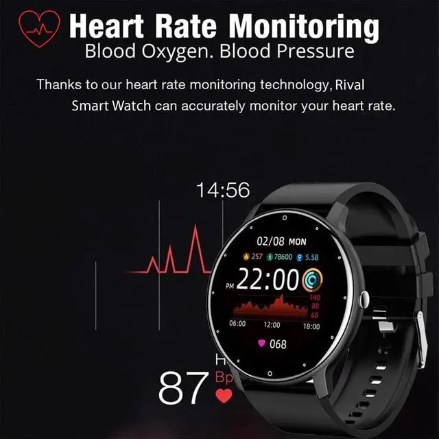 Alt view image 4 of 7 - Rival Smart Watch for Men Women Teens Vital Fitness Tracker All-in-One | Fitness Watch with Step Counter, Heart Rate Monitor, Vital Fit Tracker with Instant Notifications, All-in-One Design