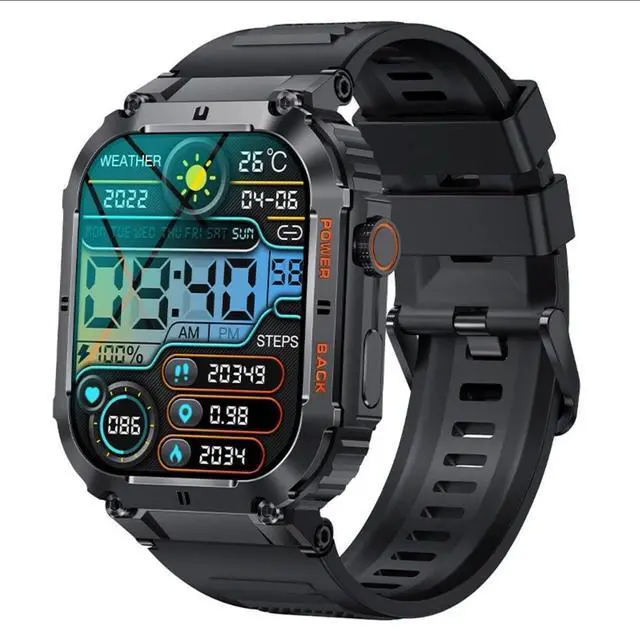 Main image of Smart Watch for Motorola Moto G Power 5G (2024) Military Smart Watch for Men (Answer/Make Call), 1.85in HD Tactical Sports Rugged Smartwatch, Fitness Tracker Watch for Android/iOS Phones - Black