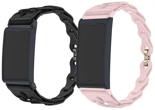 Main image of Compatible for Amazfit Helio Bands, Quick Release Elastic Silicone Hollowed Out Replacement Straps Compatible for Amazfit Helio Fitness Tracker Wristband