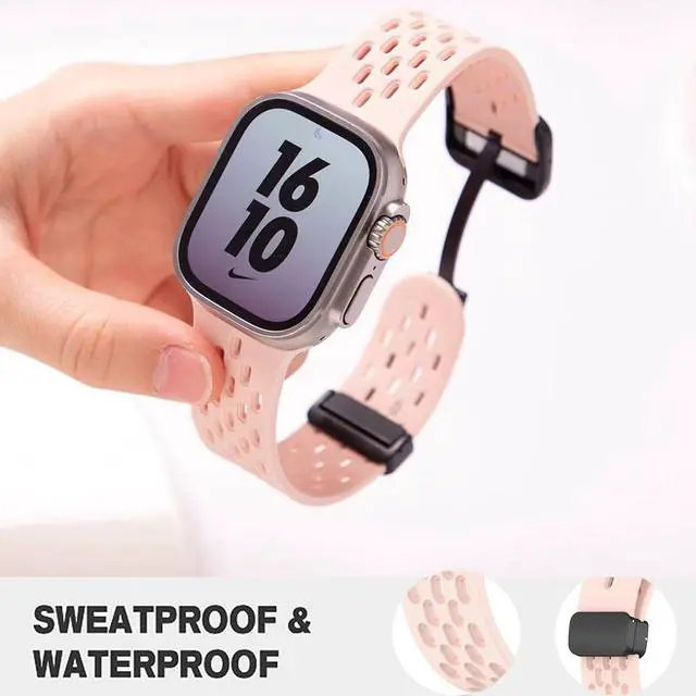 Alt view image 3 of 6 - Compatible with Cubitt Viva Pro Bands, Quick Release Breathable Silicone Replacemet Band Straps Compatible with Cubitt Viva Pro, Viva, Aura Pro 2, 1 / Aura 2, 1 / Terra Smart Watch