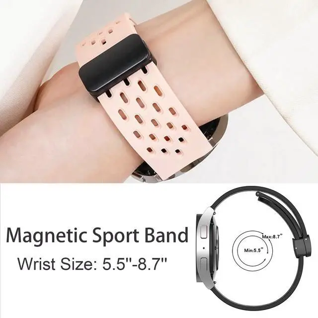 Alt view image 5 of 6 - Compatible with Cubitt Viva Pro Bands, Quick Release Breathable Silicone Replacemet Band Straps Compatible with Cubitt Viva Pro, Viva, Aura Pro 2, 1 / Aura 2, 1 / Terra Smart Watch