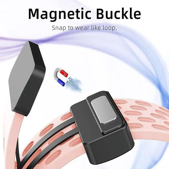 Alt view image 6 of 6 - Compatible with Cubitt Viva Pro Bands, Quick Release Breathable Silicone Replacemet Band Straps Compatible with Cubitt Viva Pro, Viva, Aura Pro 2, 1 / Aura 2, 1 / Terra Smart Watch