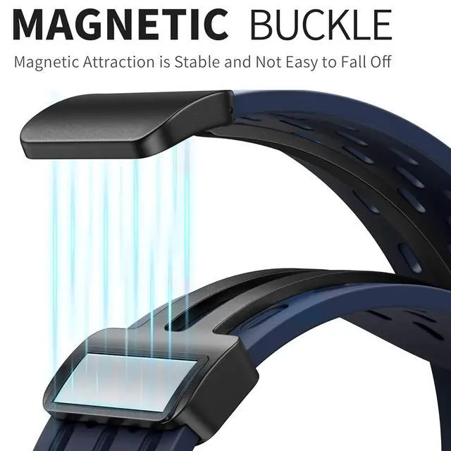 Alt view image 6 of 6 - Compatible with Cubitt Viva Pro Bands, Quick Release Breathable Silicone Replacemet Band Straps Compatible with Cubitt Viva Pro, Viva, Aura Pro 2, 1 / Aura 2, 1 / Terra Smart Watch