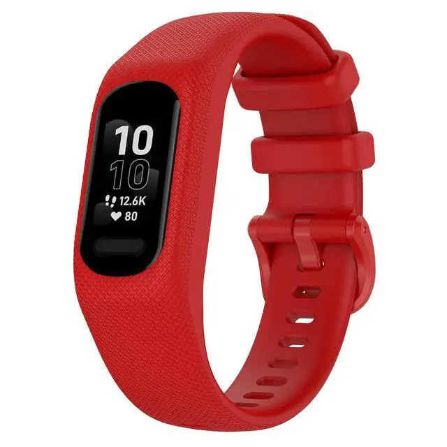 Alt view image 4 of 7 - Compatible with Garmin Vivosmart 5 Fitness Tracker One-piece Strap Two Size -Small Large Unisex Replacement Silicone Colorful Rubber Adjustable Sport Bands Accessories for Vivosmart 5