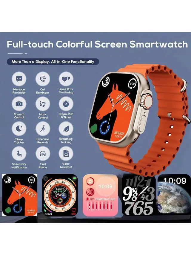 Alt view image 2 of 6 - Smart Watch for Men Women (Answer/Make Call), 2.07" Touch Screen Fitness Watch with Heart Rate/Sleep Monitor, IP68 Waterproof Smartwatch for Android iOS, Activity Tracke with 120+ Sports Modes, Black