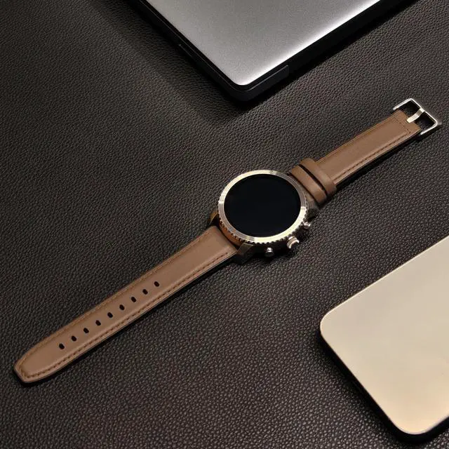 Alt view image 2 of 6 - Compatible with Garmin Venu X1 Bands, Quick Release Leather Silicone Breathable Replacement Smartwatch Strap Wristband Compatible with Garmin Venu X1 Smartwatch