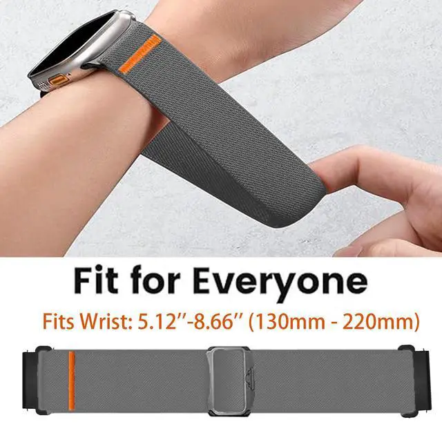 Alt view image 5 of 7 - Compatible with Bushnell iON Elite Bands, Quick Release Stretchy Solo Loop Adjustable Nylon Replacement Straps Compatible with Bushnell iON Elite Watch